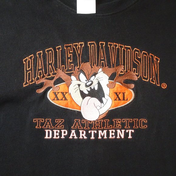Harley-Davidson Other - Harley-Davidson x Warner Bros. Taz Black T-Shirt | Y2K | Embroidered | VGUC | S